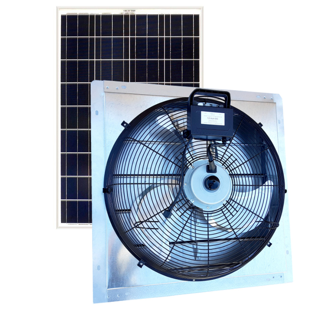 Solar Greenhouse Exhaust Fan With 100 Watt Panel
